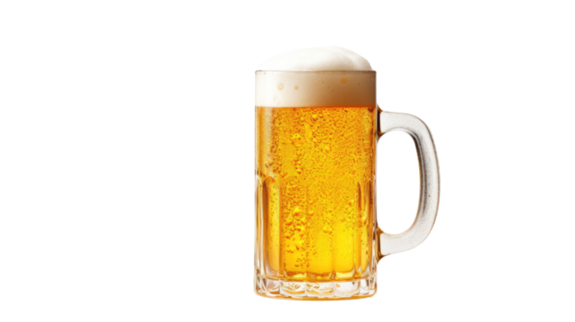 Isolated beer mug with foam