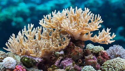 small coral reef isolated on transparent background