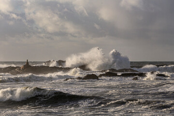 Dramatic stormy seascape
