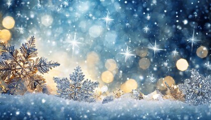 Fototapeta na wymiar light abstract christmas background with snowflakes