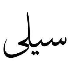 Silai Muslim Girls Name Sulus Font Arabic Calligraphy 