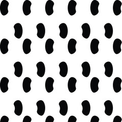 Black and white seamless polka dot pattern design.