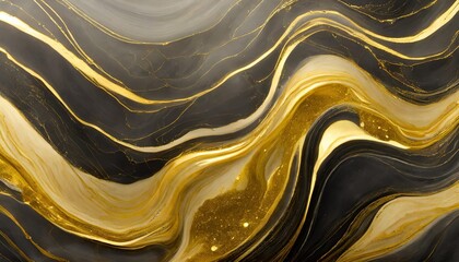 abstract marble marbled ink painted painting texture luxury background banner black waves swirls...