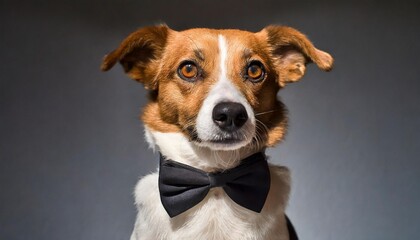 dapper dog elegance canine charm in a stylish bow tie