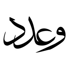 Wided Muslim Girls Name Sulus Font Arabic Calligraphy 