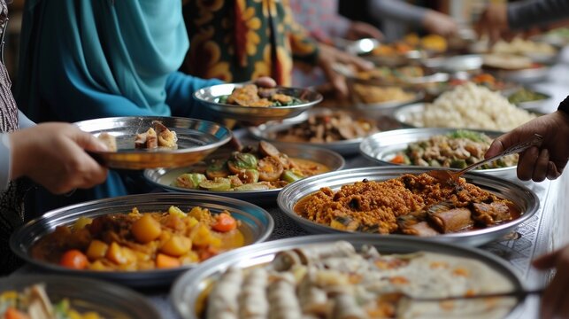 Iftar Feast, background image, generative AI