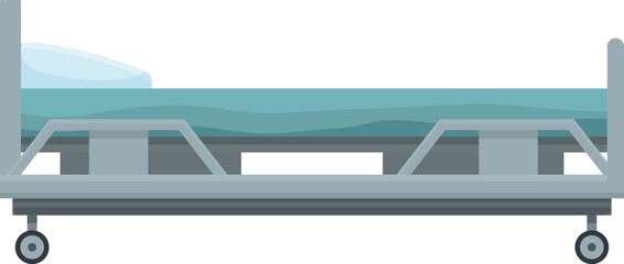 Medical hospital bed icon cartoon vector. Intensive clinic. Recovery unit
