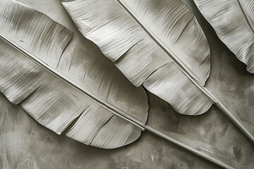 Ethereal Grayscale: Painting a Monochrome Banana Leaf Texture, Unveiling the Beauty of Gray Shades