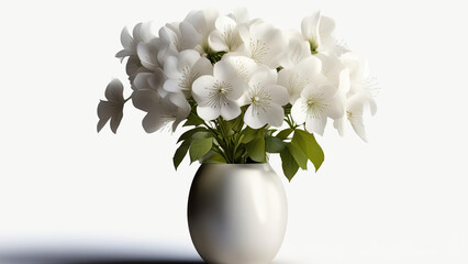 bouquet of white tulips in vase