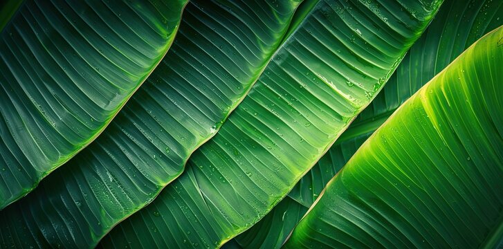 Nature's Network: Capturing the Intricate Veins and Vibrant Green Hues of a Banana Leaf Texture