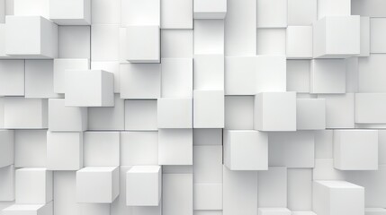 White Wall Covered With Numerous Cubes