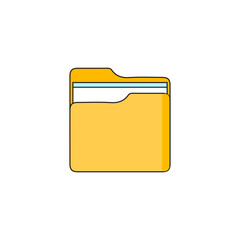 Folders with documents. Folders icons. Vector illustration. Microsoft Word .doc Microsoft Excel .xls Microsoft PowerPoint .ppt .pdf Adobe Acrobat, Nitro Reader, Foxit Reader.