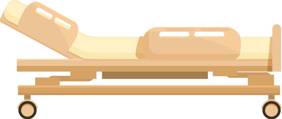 Old hospital bed icon cartoon vector. Cardiac senior. Recovery unit