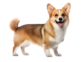 A Cute Corgi, isolated on a transparent or white background