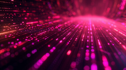 Abstract visualization of network data, blue and green neon on black, resembling a cityscape from above.