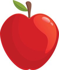 Red apple fruit icon cartoon vector. Nature food nutrition. Color healthy