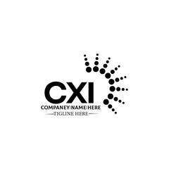  CXI logo. CXI set , C X I design. White CXI letter. CXI, C X I letter logo design. Initial letter CXI letter logo set, linked circle uppercase monogram logo. C X I letter logo vector design.
