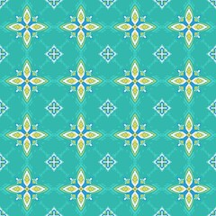 Fototapeta premium Ethnic ikat seamless pattern traditional design illustration for background carpet clothing and home decoration 