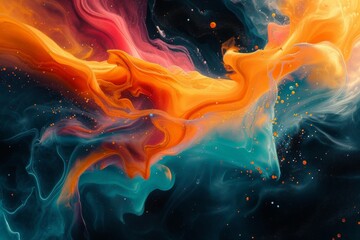 Abstract Painting With Vibrant Colors