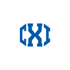 Obraz premium CXI logo. CXI set , C X I design. White CXI letter. CXI, C X I letter logo design. Initial letter CXI letter logo set, linked circle uppercase monogram logo. C X I letter logo vector design.