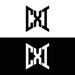  CXI logo. CXI set , C X I design. White CXI letter. CXI, C X I letter logo design. Initial letter CXI letter logo set, linked circle uppercase monogram logo. C X I letter logo vector design.