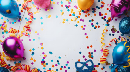 a colorful birthday background on white