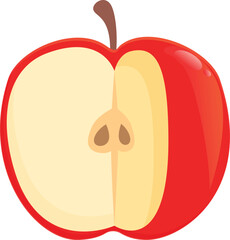 Diet eco apple icon cartoon vector. Red color meal. Fresh color eco