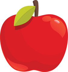 Red garden apple icon cartoon vector. Autumn organic fruit. Nutrition eco