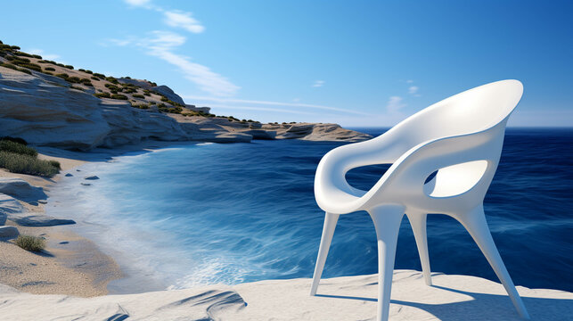 chairs on a beach high definition(hd) photographic creative image
