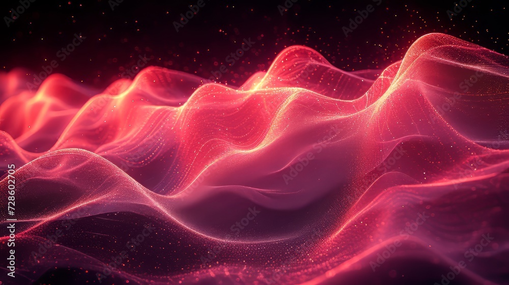 Poster Vector illustration of a geometric gradient wave. Vector illustration of big data. Vector illustration of futuristic vectors.
