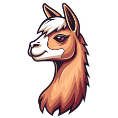 Llama Logo Isolated on Transparent or White Background, PNG