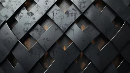 Schilderijen op glas abstract metal geometric pattern background © ArtCookStudio