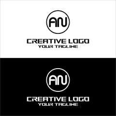 creative letter logo an desain vektor