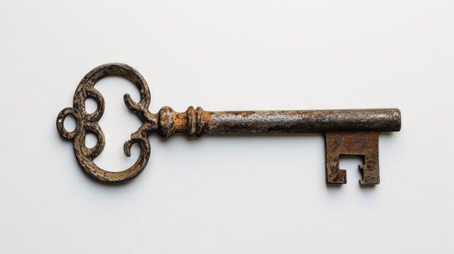The Old Rusty Key With Keyhole