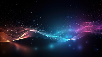 Technology Particle Storm Abstract Background