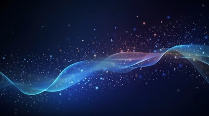 Technology Particle Storm Abstract Background