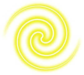 Glowing Yellow Spiral Neon