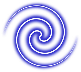 Glowing Blue Spiral Neon