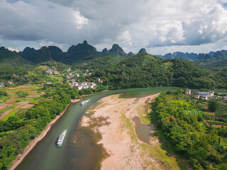 Landscape of yangshuo guilin china