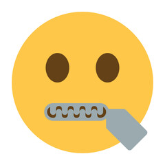 Zipper mouth face emoji icon