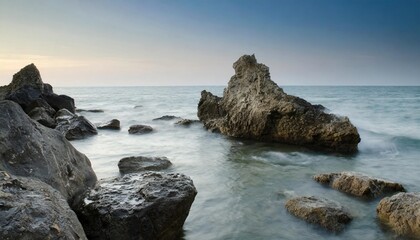 Fototapeta na wymiar beautiful landscape of a rocks in the sea