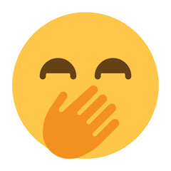 Hand over mouth emoji icon