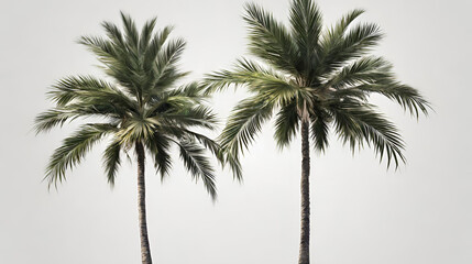 Fototapeta premium Tropical Paradise: Isolated Palm Tree on White Background
