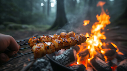 grilling food camping