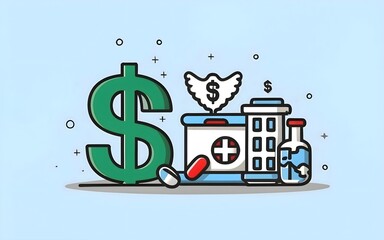 Fototapeta na wymiar Healthcare Costs and Financial Burden Concept