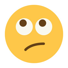 Rolling eyes face emoji icon