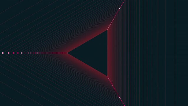 An enigmatic abstract design featuring a red triangle entwined within a black backdrop. The purpose and symbolism of this compelling image remain opaque and open to interpretation