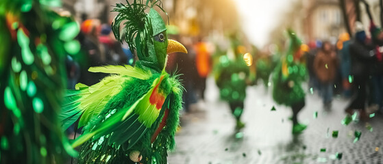 St. Patrick's day Animal Parade , Background cover banner shamrock's popularity and Ireland's...
