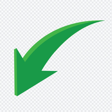 3d Green Arrow Left Direction Icon on a Transparent Background, arrow icon Illustration Vector for your web site design. Arrow indicated the direction symbol. Green arrow left icon symbol. PNG