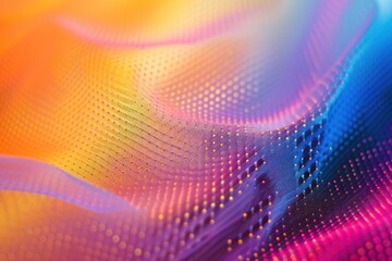 A vibrant gradient mesh flows across the background, a spectrum of modern, neon colors blending seamlessly., abstract colorful background - obrazy, fototapety, plakaty